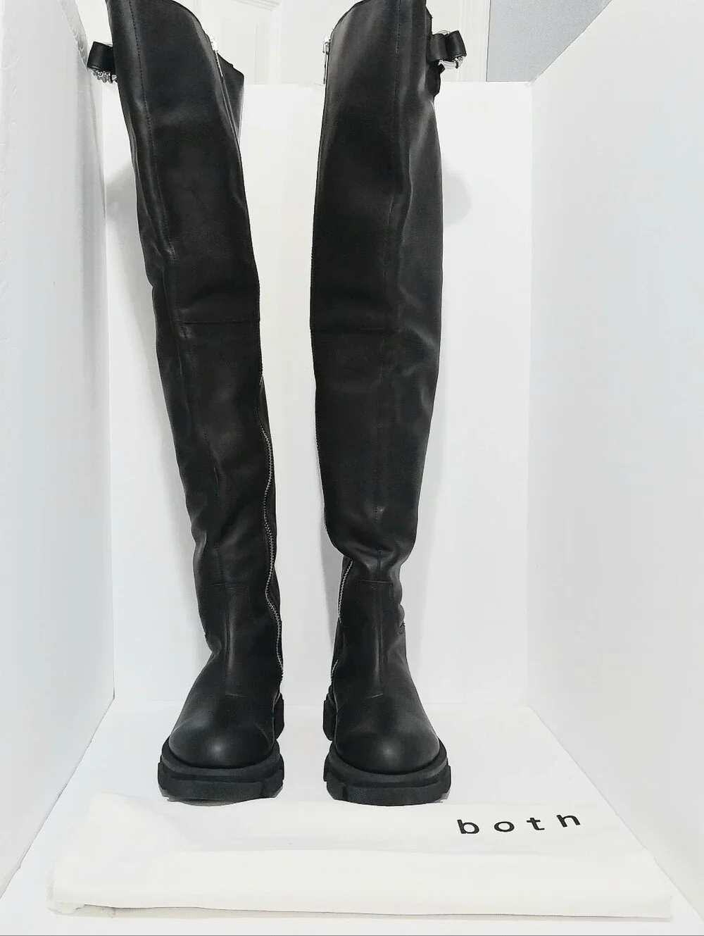 Both Paris GAO Piercing Thigh High Boots, NEW, Size 42|US 11